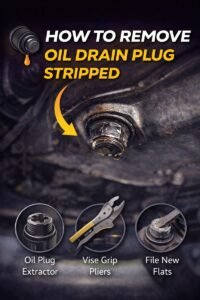how to remove oil drain plug stripped
