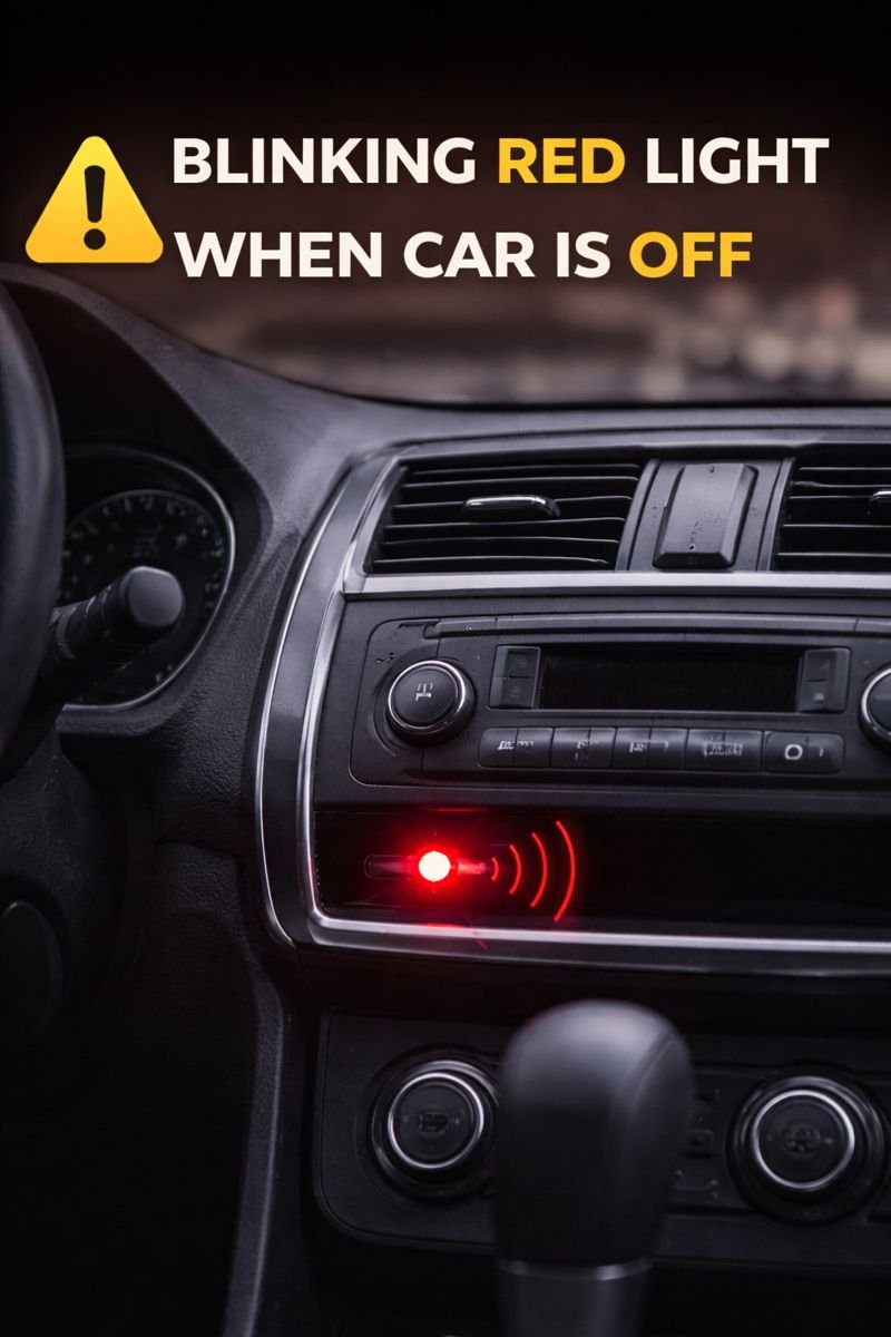 Read more about the article Blinking Red Light When Car Is Off: Meaning And Solutions