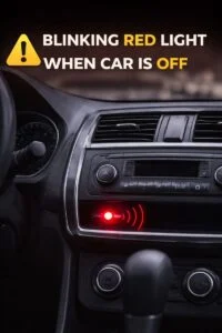 blinking red light when car is off