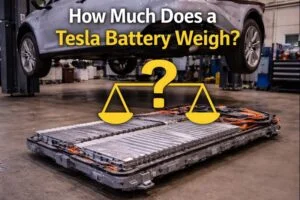 how much does a tesla battery weigh