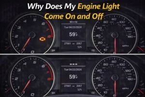 Read more about the article Why Does My Engine Light Come On and Off? Cause & Fixes