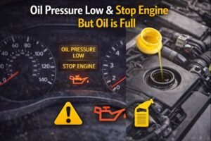 oil pressure low stop engine but oil is full